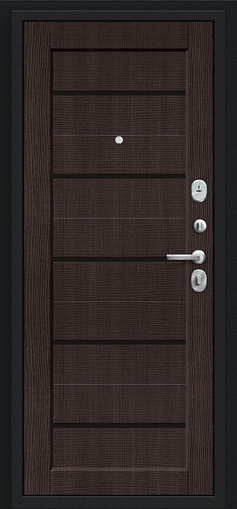 Фото Входная дверь Борн Букле черное/Wenge Melinga BR5076 внутренняя сторона