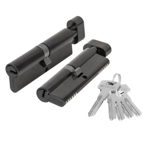 Цилиндровый механизм (200 ZM/100) 2000ZM Knob 100 (50+10+40) BL-24 черный 5Key с вертушкой